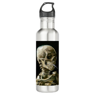 Vincent van Gogh Smoking Skeleton Stainless Steel Water Bottle