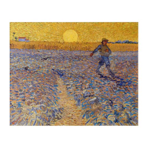 Vincent van Gogh _ Sower with Setting Sun Acrylic Print