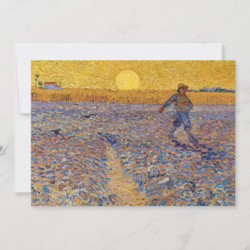 Vincent van Gogh _ Sower with Setting Sun Invitation