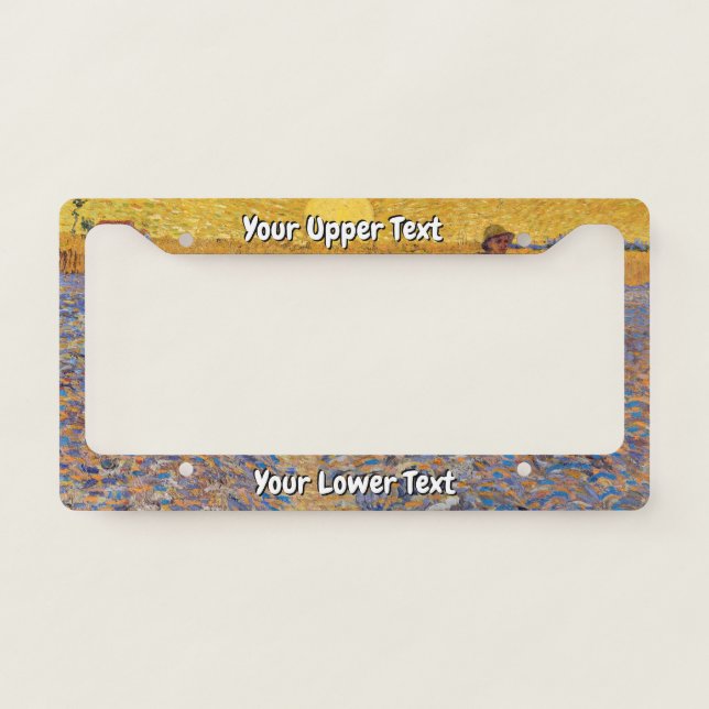 Vincent van Gogh - Sower with Setting Sun License Plate Frame (Front)
