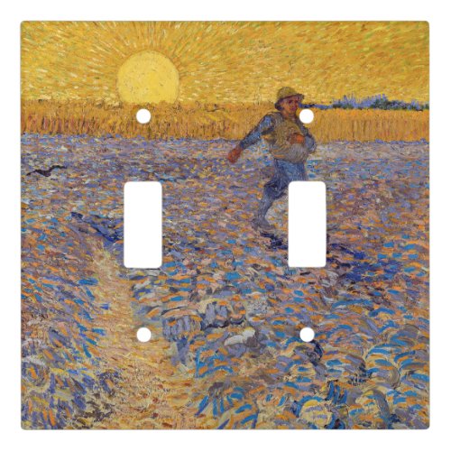 Vincent van Gogh _ Sower with Setting Sun Light Switch Cover
