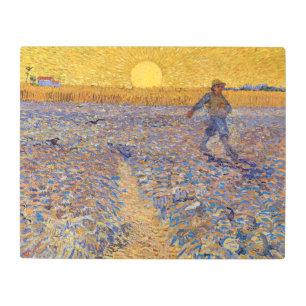 Vincent van Gogh - Sower with Setting Sun Metal Print