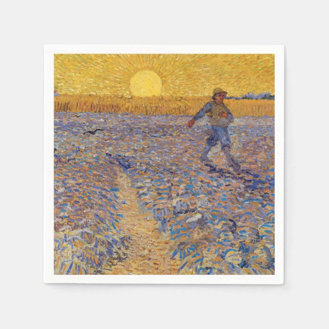 Vincent van Gogh - Sower with Setting Sun Napkins (Front)