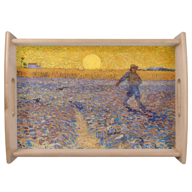 Vincent van Gogh - Sower with Setting Sun Serving Tray (Front)