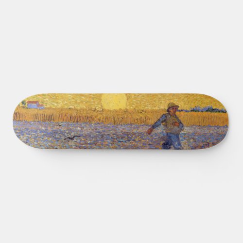 Vincent van Gogh _ Sower with Setting Sun Skateboard