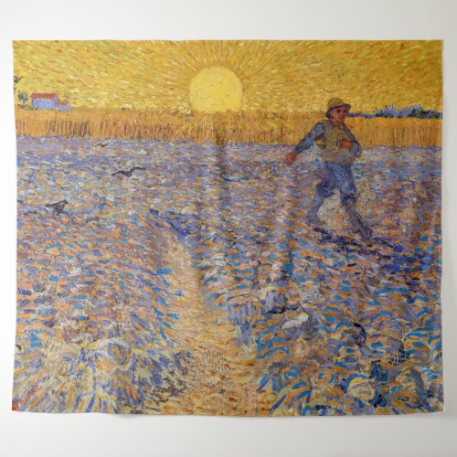 Vincent van Gogh _ Sower with Setting Sun Tapestry