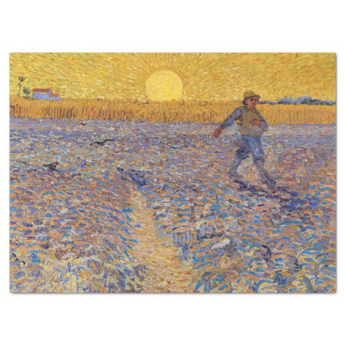 Vincent van Gogh _ Sower with Setting Sun Tissue Paper