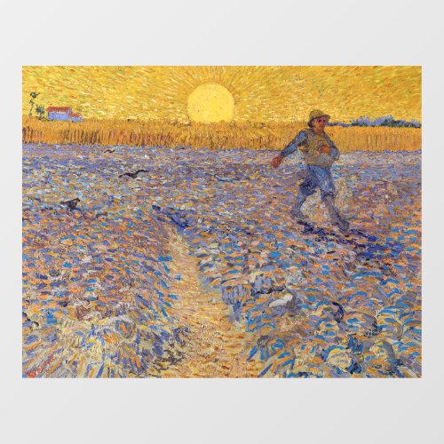 Vincent van Gogh _ Sower with Setting Sun Window Cling