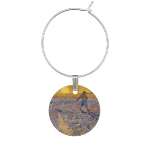 Vincent van Gogh - Sower with Setting Sun Wine Charm