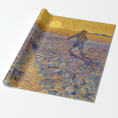 Vincent van Gogh _ Sower with Setting Sun Wrapping Paper