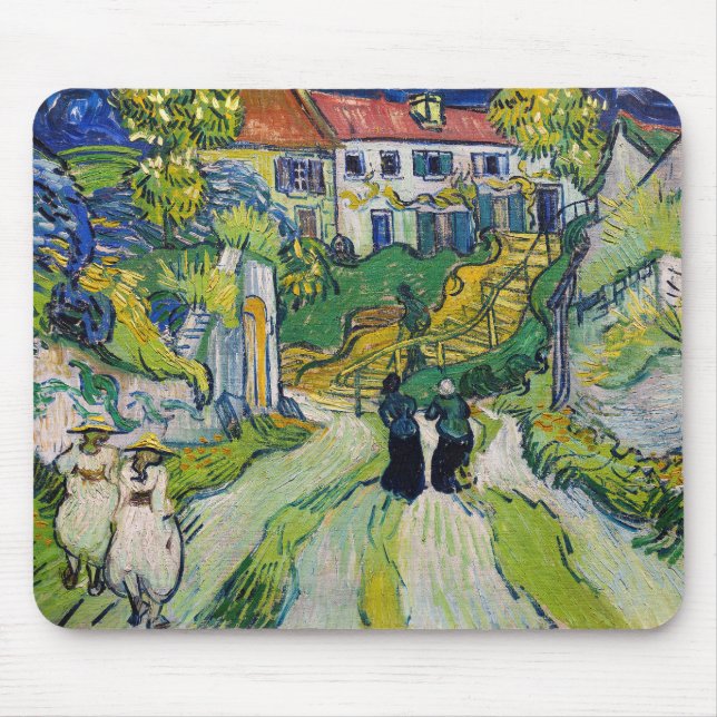 Vincent van Gogh - Stairway at Auvers Mouse Pad (Front)