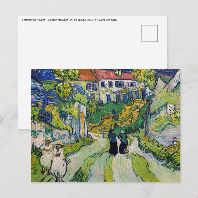 Vincent van Gogh - Stairway at Auvers Postcard (Front/Back)