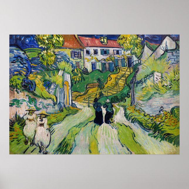 Vincent van Gogh - Stairway at Auvers Poster (Front)