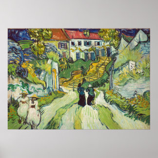 Vincent van Gogh Stairway at Auvers Poster