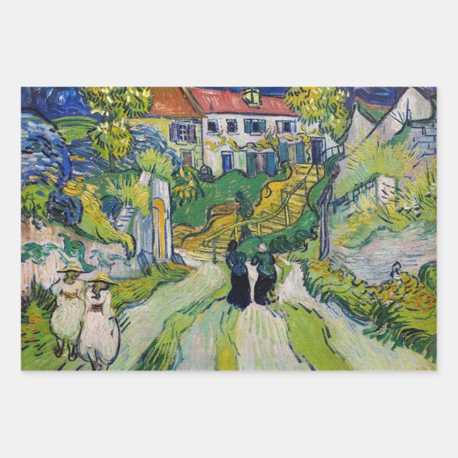 Vincent van Gogh - Stairway at Auvers Wrapping Paper Sheets (Front)