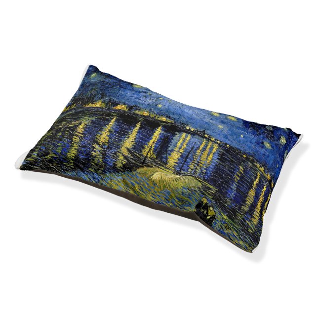 Vincent Van Gogh Starry Night 1888 Dog Bed (Angled)