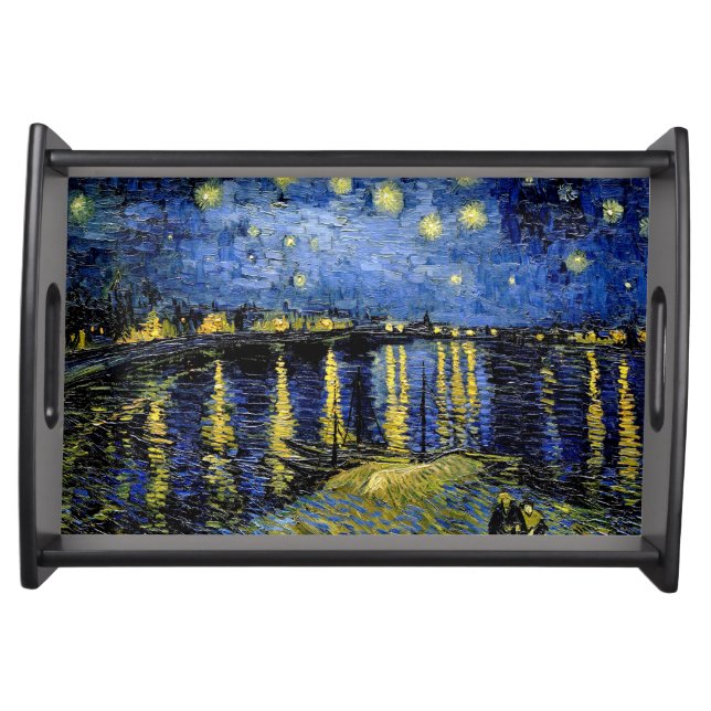 Vincent Van Gogh Starry Night 1888 Serving Tray (Front)