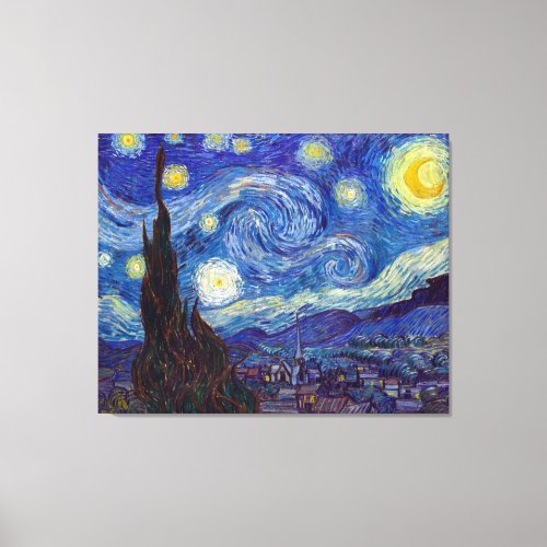 VINCENT VAN GOGH _ Starry night 1889 Canvas Print