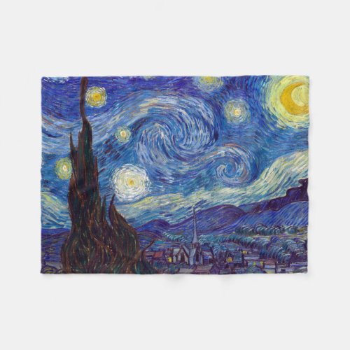 VINCENT VAN GOGH _ Starry night 1889 Fleece Blanket