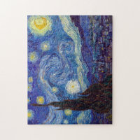 Custom The Starry Night (Van Gogh 1889) Student Backpack