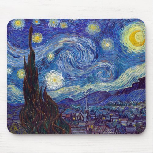 VINCENT VAN GOGH _ Starry night 1889 Mouse Pad