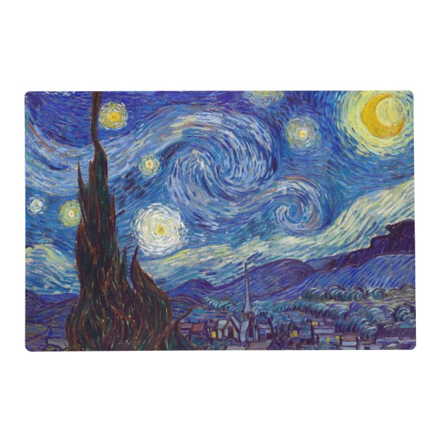 VINCENT VAN GOGH - Starry night 1889 Placemat (Front)