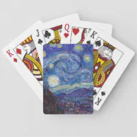 Custom The Starry Night (Van Gogh 1889) Playing Cards