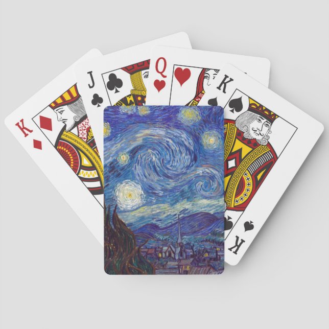 VINCENT VAN GOGH - Starry night 1889 Poker Cards (Back)