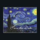 Vincent van Gogh, Starry Night Announcement Postcard<br><div class="desc">Vincent van Gogh,  Starry Night,  weddings,  engagements, anniversaries,  graduations,  etc.</div>