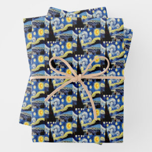 Vincent van Gogh Starry Night Art Gift Wrapping Paper Sheets