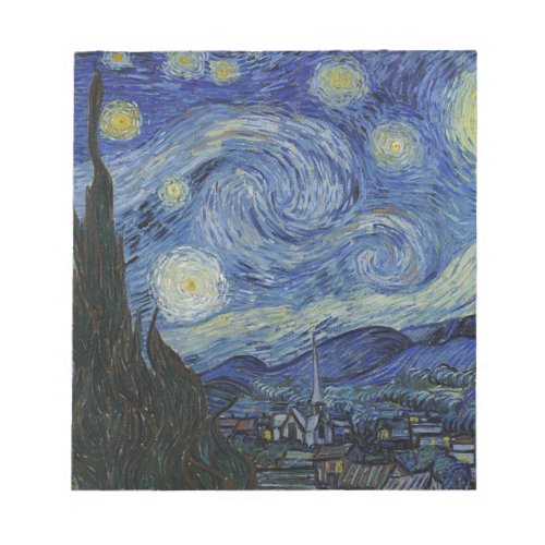 Vincent Van Gogh _ Starry Night Art Painting Notepad