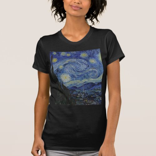 Vincent Van Gogh _ Starry Night Art Painting T_Shirt