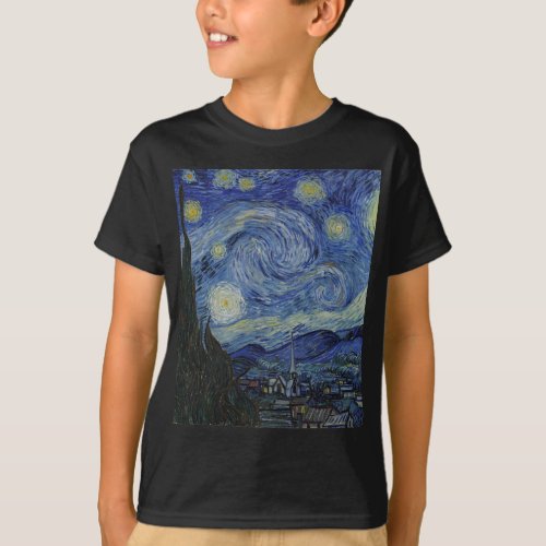 Vincent Van Gogh _ Starry Night Art Painting T_Shirt