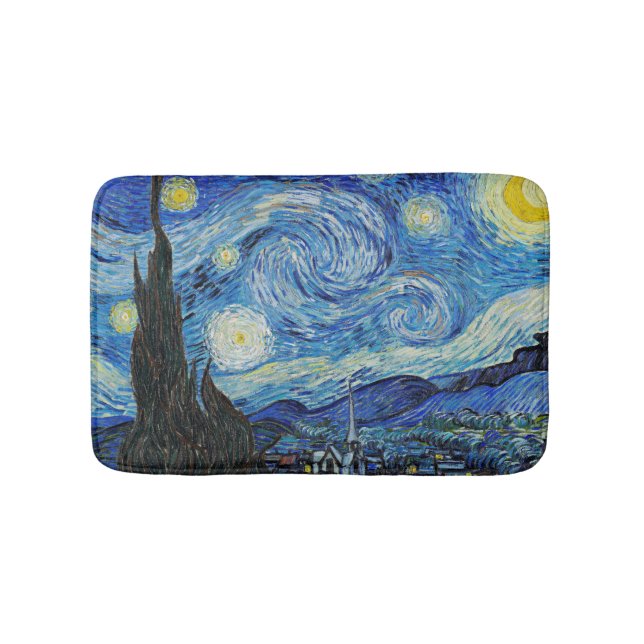 Vincent van Gogh, Starry Night Bath Mat (Front)
