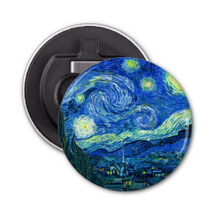 vincent van gogh starry night bottle opener