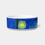 vincent van gogh starry night bowl<br><div class="desc">Van Gogh's famous painting,  "The Starry Night." Painted during his stay at the Saint Remy asylum in the 1880's,  van Gogh depicted the rolling hills and cypress trees he saw from his window.  Digitally enhanced by PixDezines.  Copyright © 2008-2016 PixDezines.com™ and PixDezines™ on zazzle.com. All rights reserved.</div>