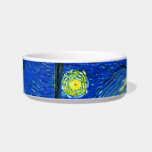 vincent van gogh starry night bowl<br><div class="desc">Van Gogh's famous painting,  "The Starry Night." Painted during his stay at the Saint Remy asylum in the 1880's,  van Gogh depicted the rolling hills and cypress trees he saw from his window.  Digitally enhanced by PixDezines.  Copyright © 2008-2016 PixDezines.com™ and PixDezines™ on zazzle.com. All rights reserved.</div>