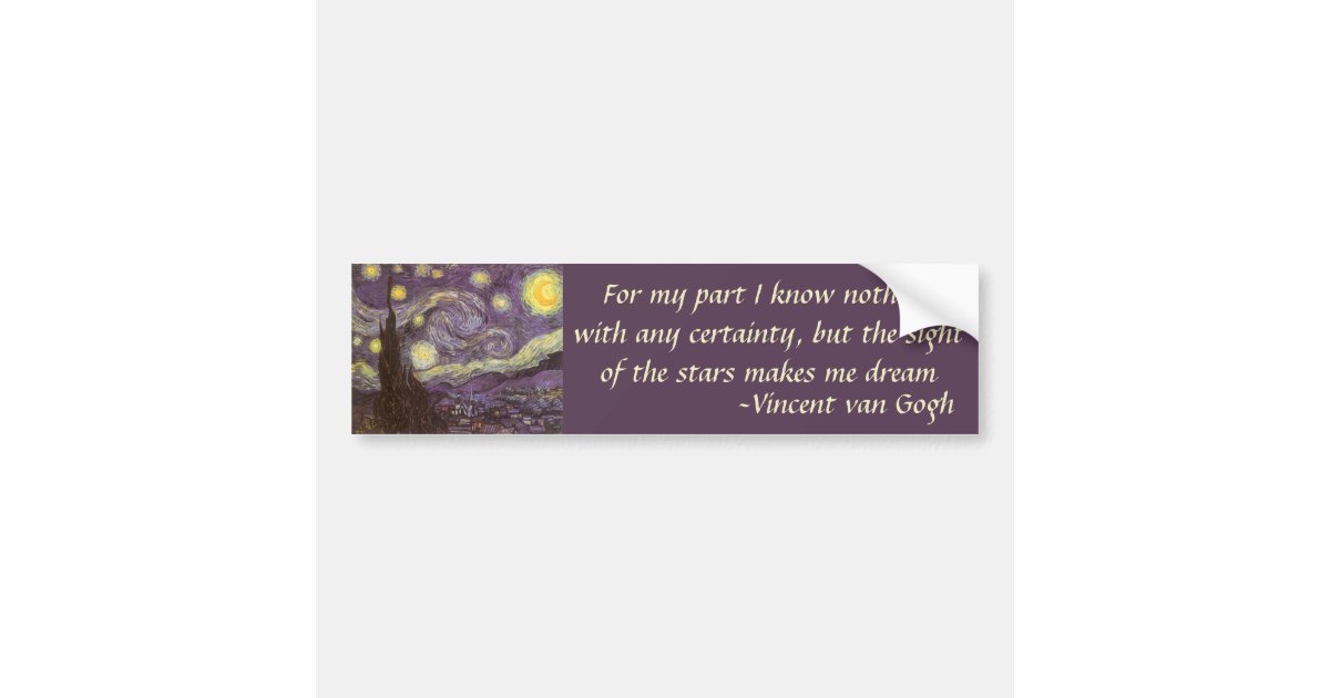 Vincent van Gogh - Starry Night Bumper Sticker | Zazzle