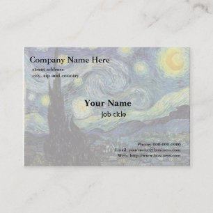 Vincent van Gogh, Starry Night Business Card