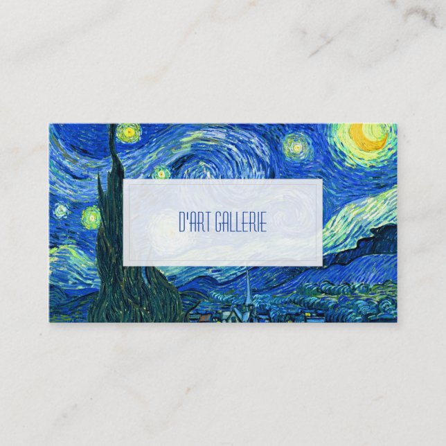 vincent van gogh starry night business card (Front)