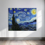 Vincent Van Gogh Starry Night Canvas Print<br><div class="desc">Large canvas print of Vincent Van Gogh Starry Night vintage landscape painting.</div>