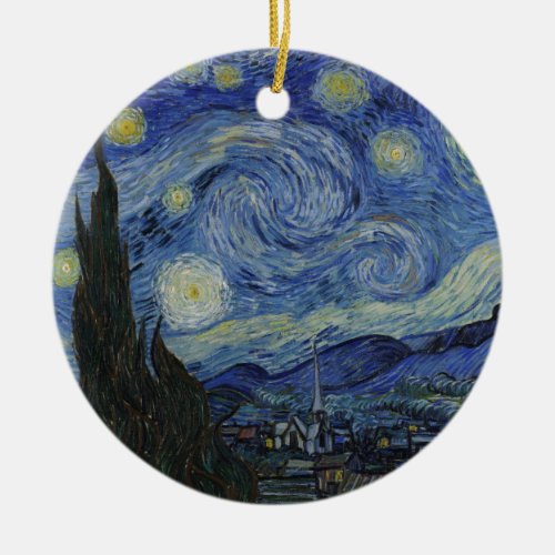 Vincent Van Gogh _ Starry Night Ceramic Ornament