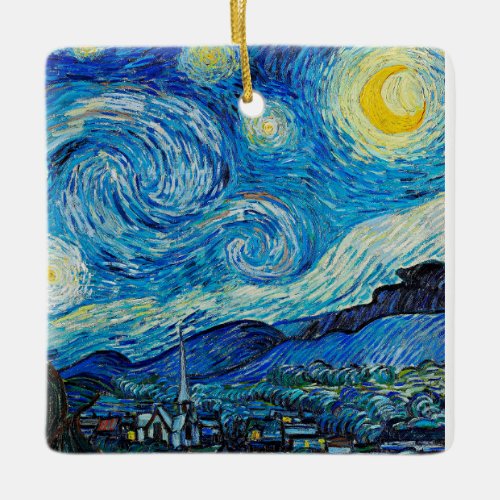 Vincent van Gogh Starry Night Ceramic Ornament
