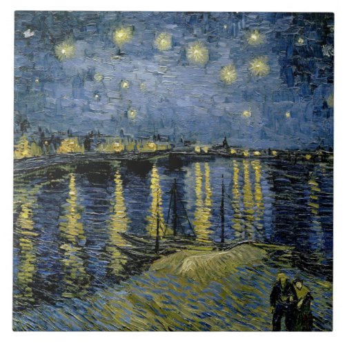 Vincent van Gogh _ Starry Night Ceramic Tile