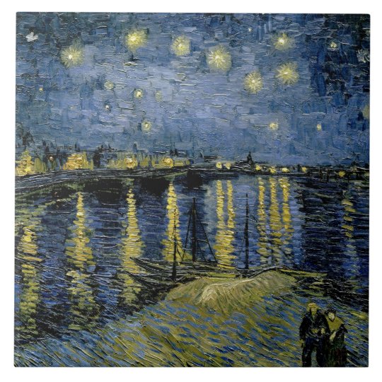 Vincent van Gogh - Starry Night Ceramic Tile | Zazzle.com