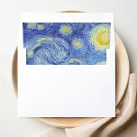 Vincent Van Gogh Starry Night Envelope Liner<br><div class="desc">Elegant modern envelope liner featuring Vincent Van Gogh Starry Night painting</div>
