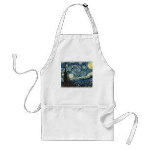 Vincent van Gogh, Starry Night. Famous art. Adult Apron
