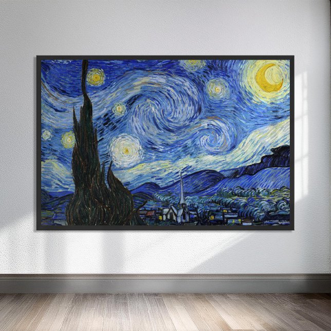 Vincent Van Gogh Starry Night Framed Art (Creator Uploaded)