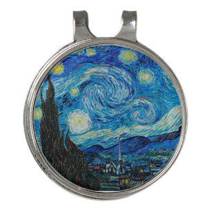Vincent van Gogh, Starry Night Golf Hat Clip