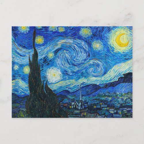 Vincent Van Gogh _ Starry Night Holiday Postcard